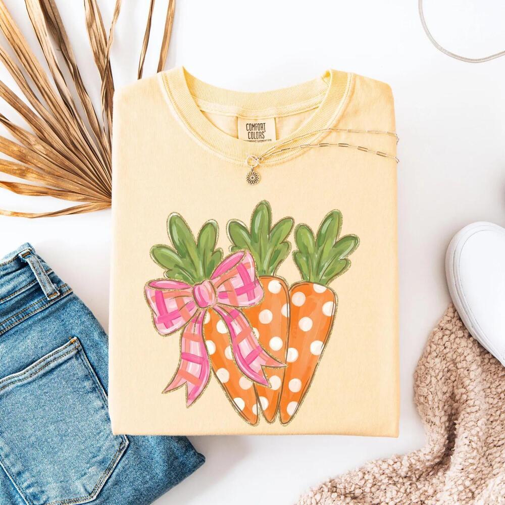 Sa? Easter Carrots T-Shirt, Cute Easter Shirt, Boho Easter Tee, Rabbit